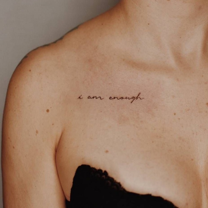 112 Energetic I Am Enough Tattoos To Fight Back Against Self Doubt