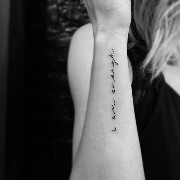 24 Meaningful I Am Enough Tattoo Design Ideas for You  Tattoo Twist