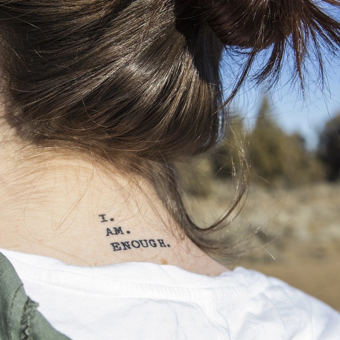 I Am Enough Temporary Tattoo - Etsy New Zealand