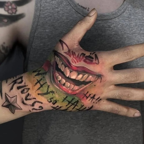 30 Best Joker Hand Tattoo Ideas 