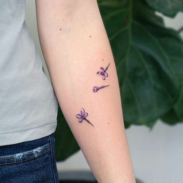 Sweet lilac tattoo by tatanf   Arrows  Embers Tattoo  Facebook