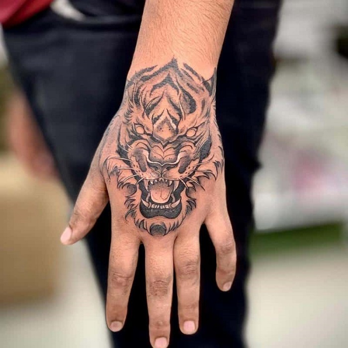 Lion Hand Band Tattoo | Band tattoo, Forearm band tattoos, Small hand  tattoos