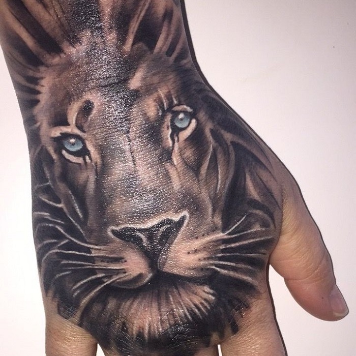 Lion Hand Tattoo Ideas 19