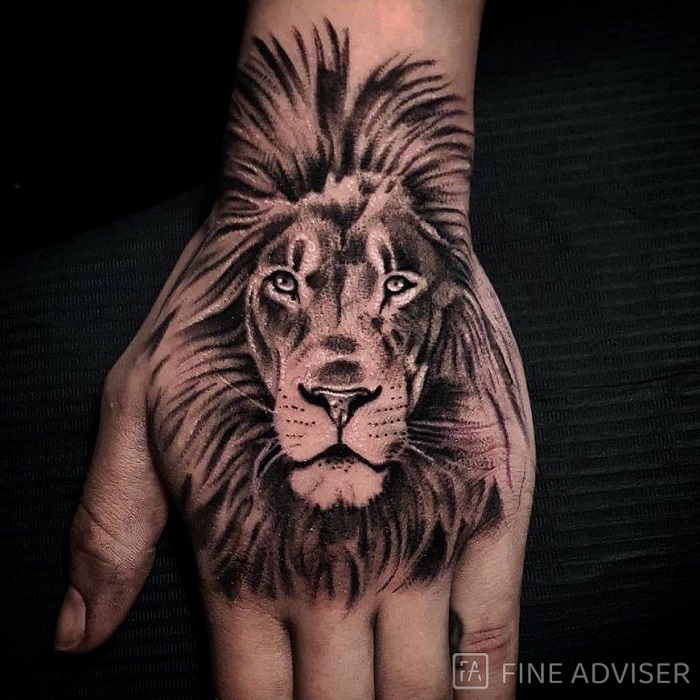 Lion Hand Tattoo Ideas 33