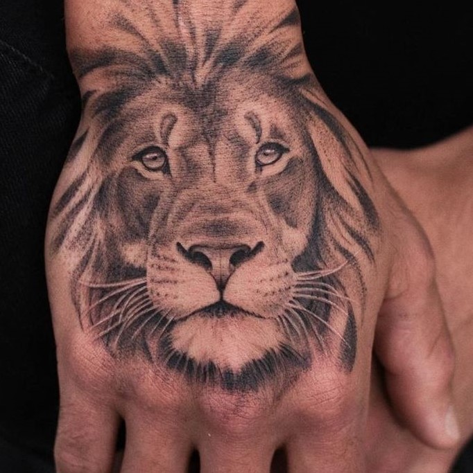 Lion Hand Tattoo Ideas 5