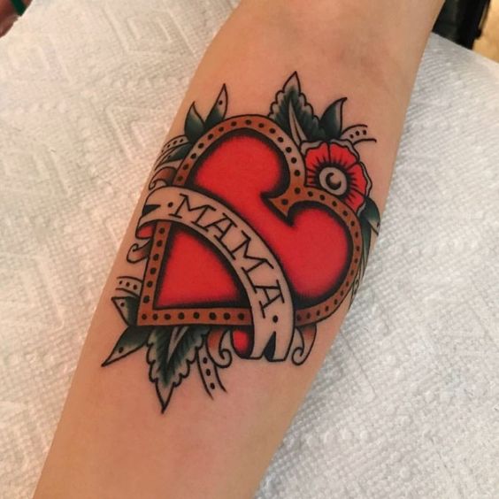 Mom Tattoo Heart Ideas 6