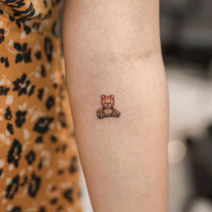 16 Cute  Cuddly Teddy Bear Tattoos And Meanings  TattoosWin