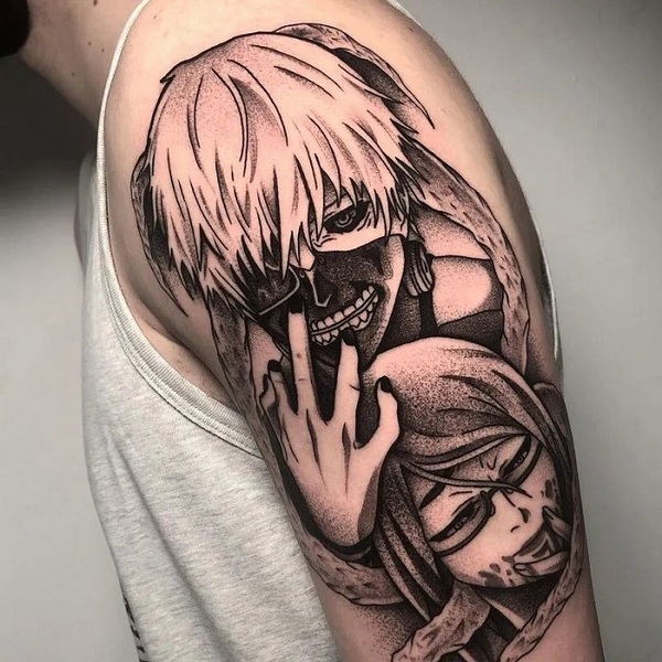 Ken Kaneki from Tokyo Ghoul done by mushuttt To submit your work use the  tag animemasterink And dont forget to share our page  Instagram