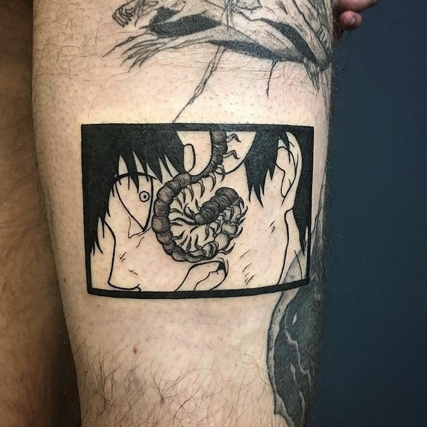 Kaneki tattoo done by Romo at Label Ink, London. : r/tattoos