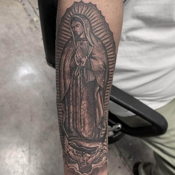 Virgin Mary tattoo by Khail Tattooer  Post 16642