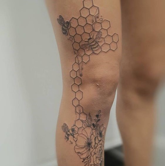 Best Honeycomb Tattoo Ideas 