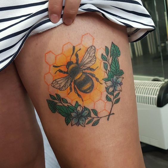 Best Honeycomb Tattoo Ideas 