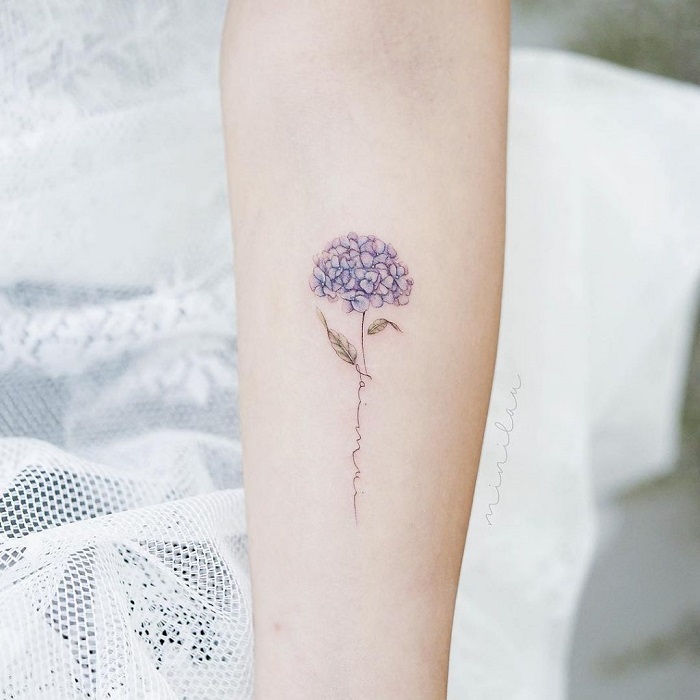 Top 30 Hydrangea Tattoo Designs  Tat Hit