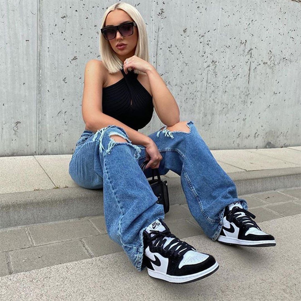 outfit black and white jordan 1