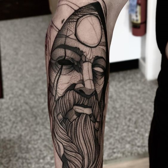 Hand Of Hope Tattoo  Odin for Jakes first tattoo Nice one bud  By  markotattoo handofhopetattoo centraltattoosupplies       odintattoo odin blackwork blkttt taot blackworktattoos  onlythedarkest darkartists tttism 