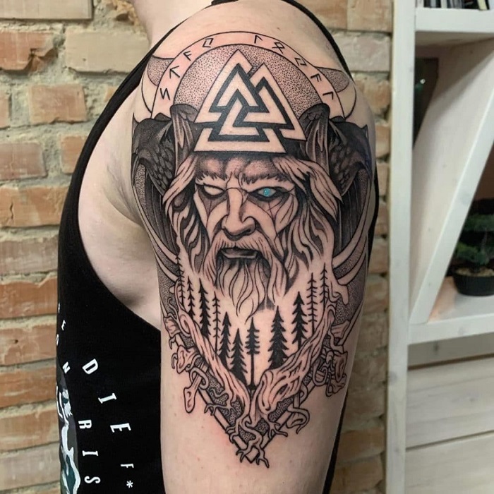 odin viking god tattoo