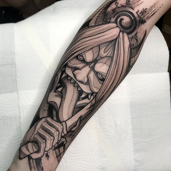 Tattoo uploaded by Guille Ryan  Shiki Fuujin Naruto Tattoo hecho en  whynottattoo Agenda abierta Barcelona guilleryanarttattoogmailcom      naruto narutoshippuden narutotattoo animetattoo anime shinigami  minato shikifuujin sorocaba 