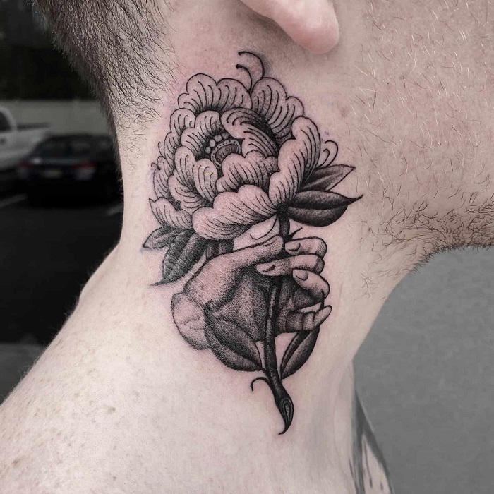  Best Rose Neck Tattoo Ideas 