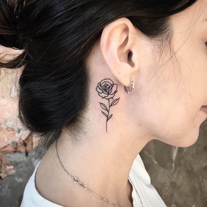  Best Rose Neck Tattoo Ideas 