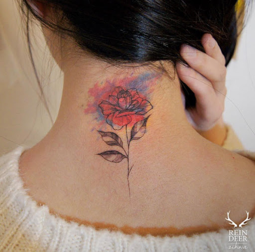  Best Rose Neck Tattoo Ideas 