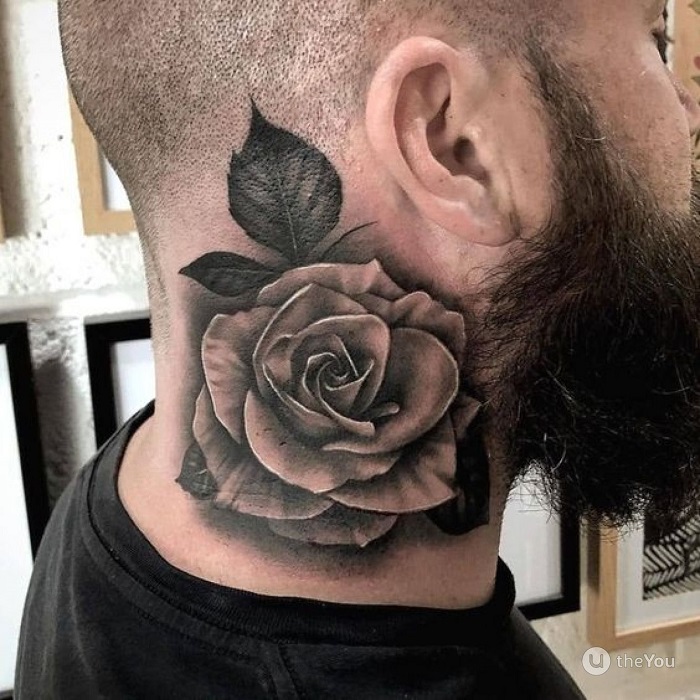  Best Rose Neck Tattoo Ideas 