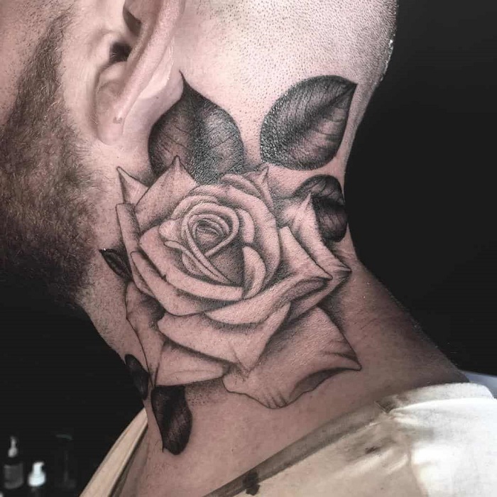  Best Rose Neck Tattoo Ideas 