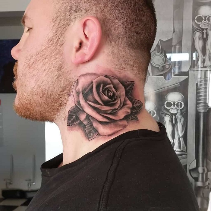  Best Rose Neck Tattoo Ideas 