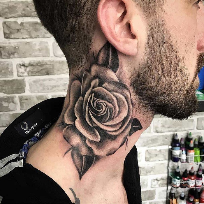  Best Rose Neck Tattoo Ideas 