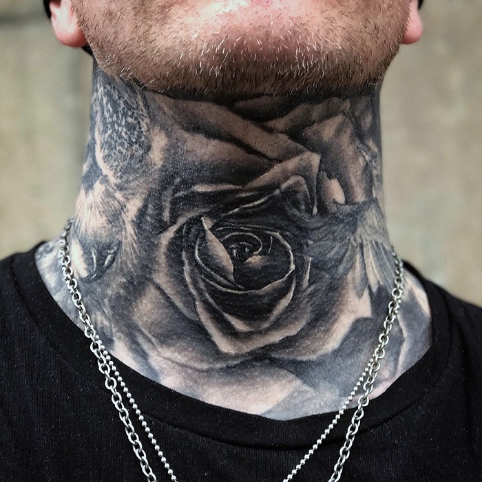 Stylish Neck Tattoo for Men