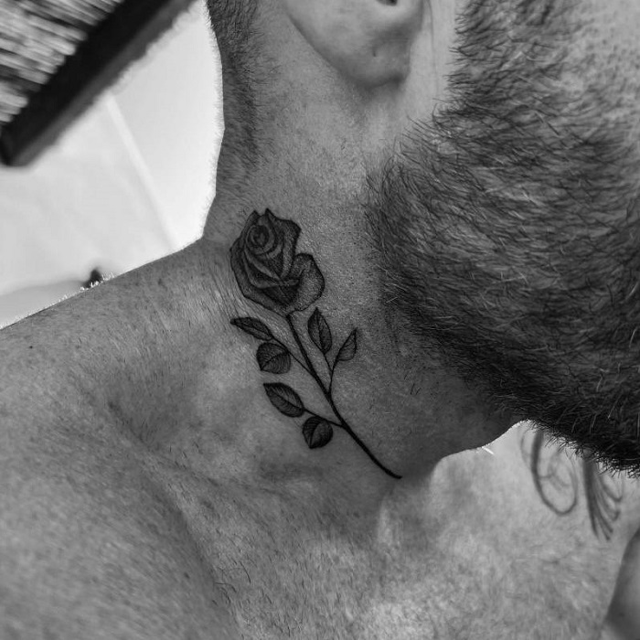  Best Rose Neck Tattoo Ideas 