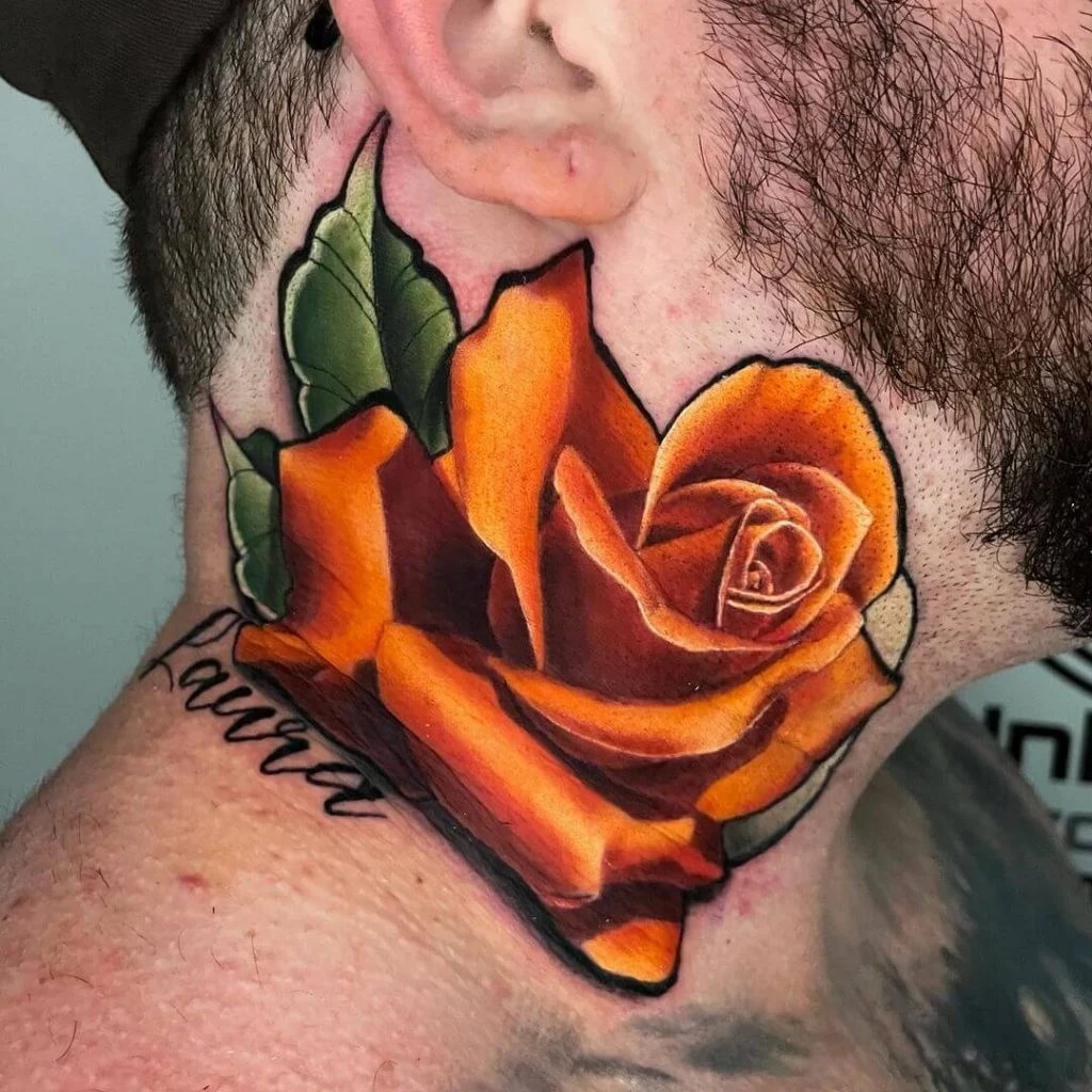  Best Rose Neck Tattoo Ideas 