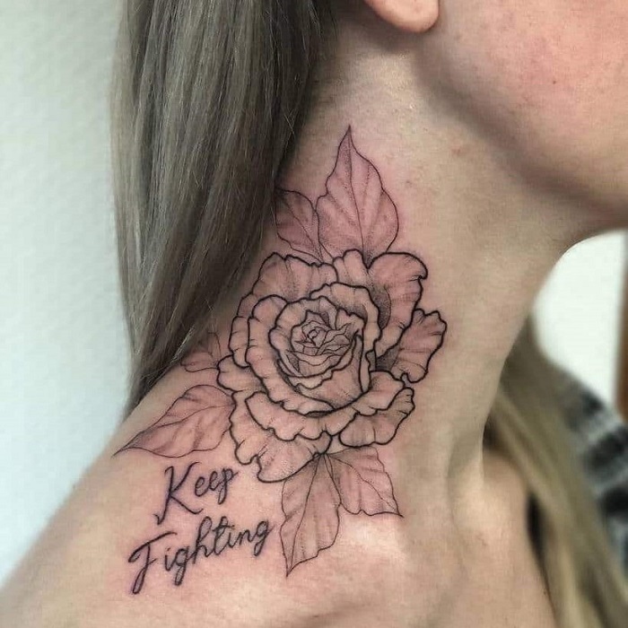  Best Rose Neck Tattoo Ideas 