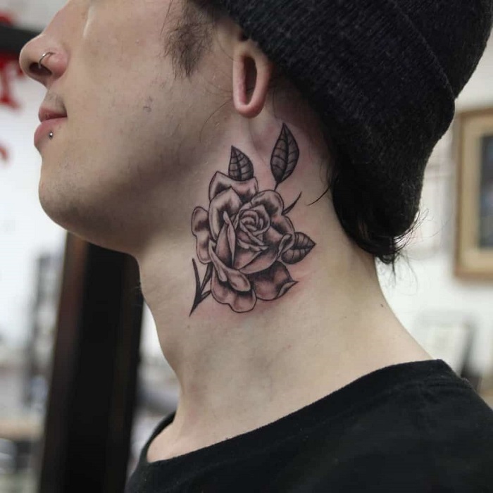  Best Rose Neck Tattoo Ideas 