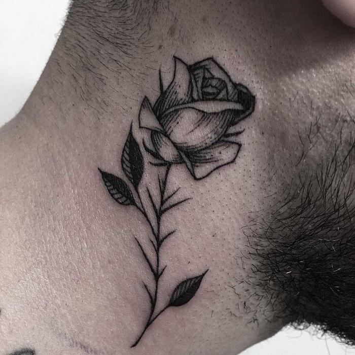  Best Rose Neck Tattoo Ideas 