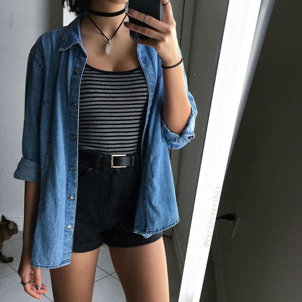 black shorts outfit ideas