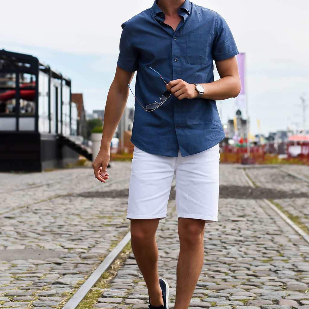 What to wear with white shorts guys - Buy and Slay