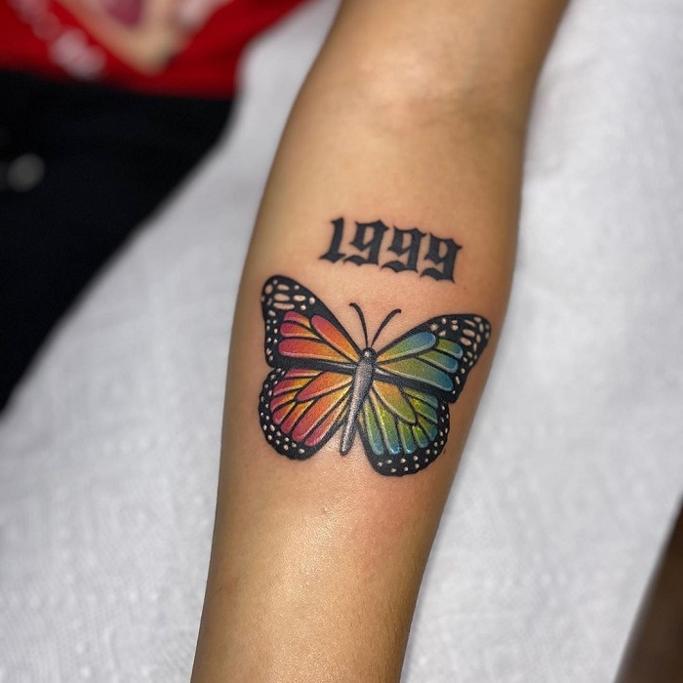 tattoo for butterfly with birth yearTikTok Search