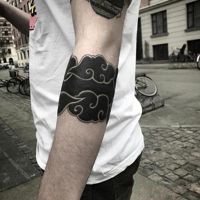 clouds tattoos on forearm