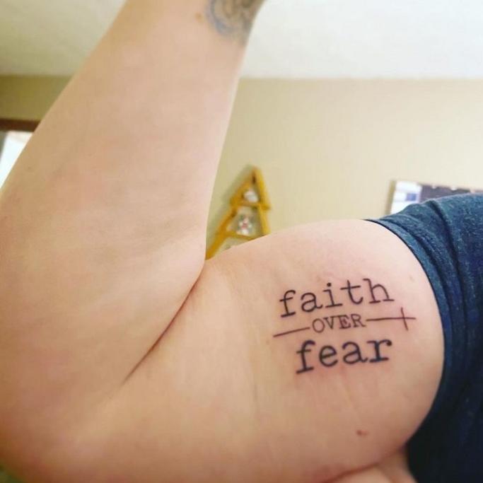 Buy Let Your Faith Be Bigger Than Your Fear Temporary Fake Tattoo Sticker  set of 2 Online in India - Etsy