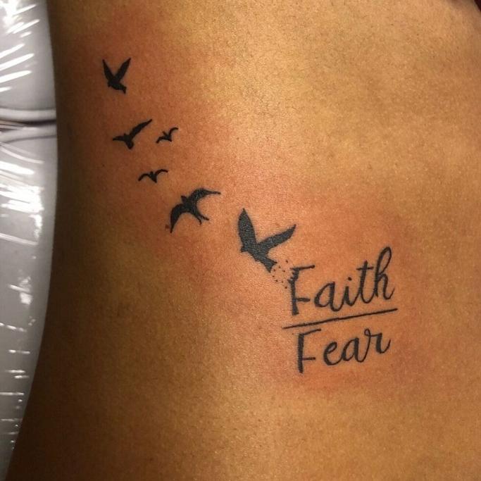 faith with birds tattoos