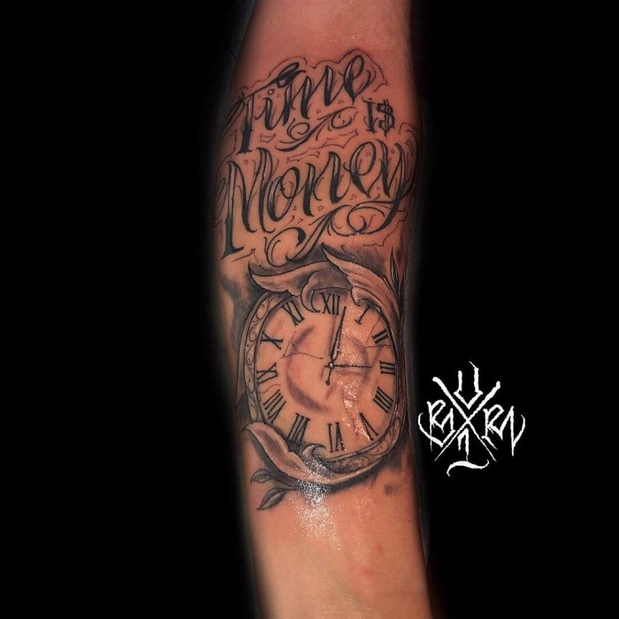 17 Best Time is money tattoo ideas  money tattoo sleeve tattoos best  sleeve tattoos