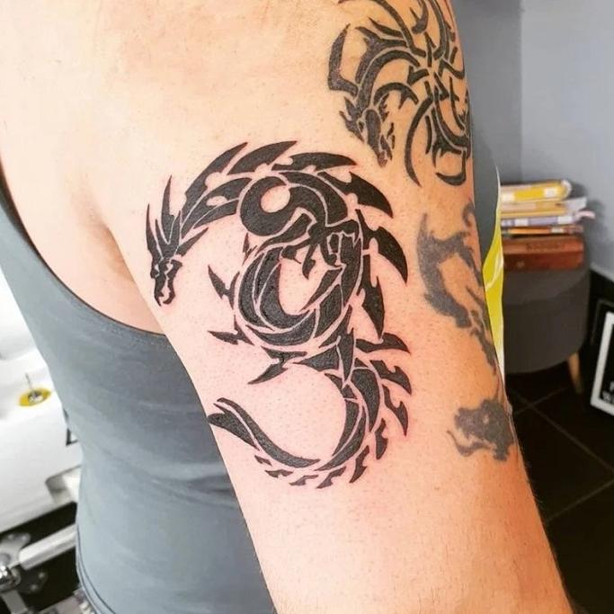  Best Tribal Dragon Tattoo Ideas 