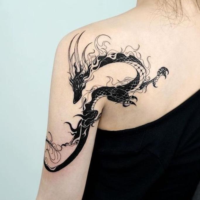 Asian Dragon Semi-Permanent Temporary Tattoo - TattooMyIdea
