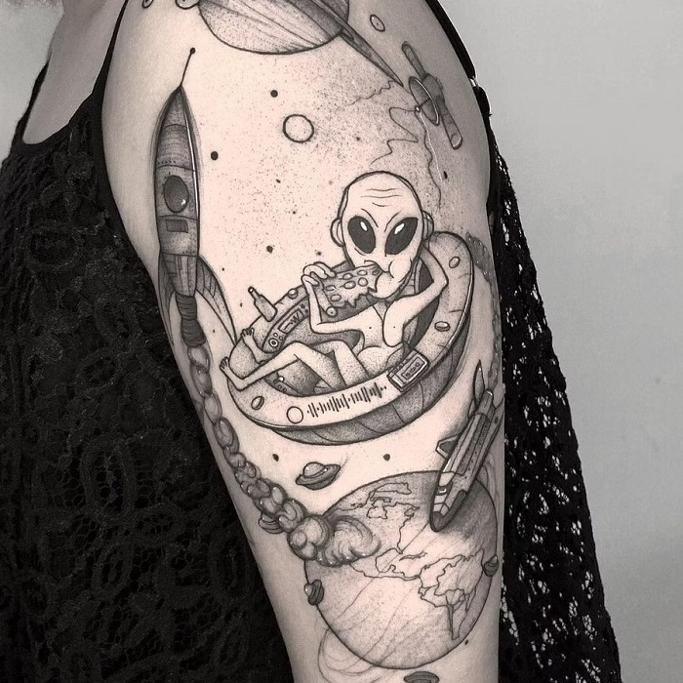 Best UFO Tattoo Ideas