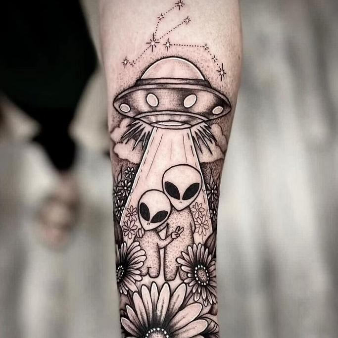 51 UFO Tattoo Designs for the Believers and Dreamers of the Universe   Psycho Tats