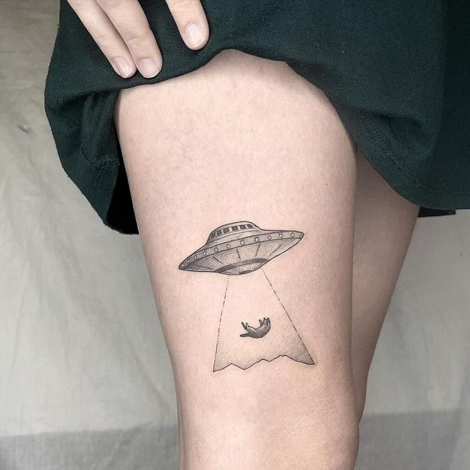 spaceship tattoo ideas