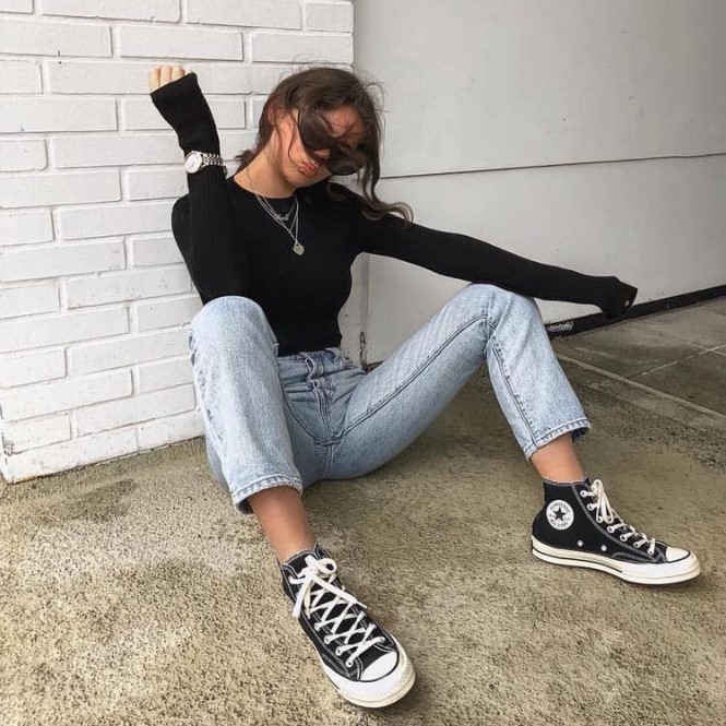 cute outfits with converse high tops