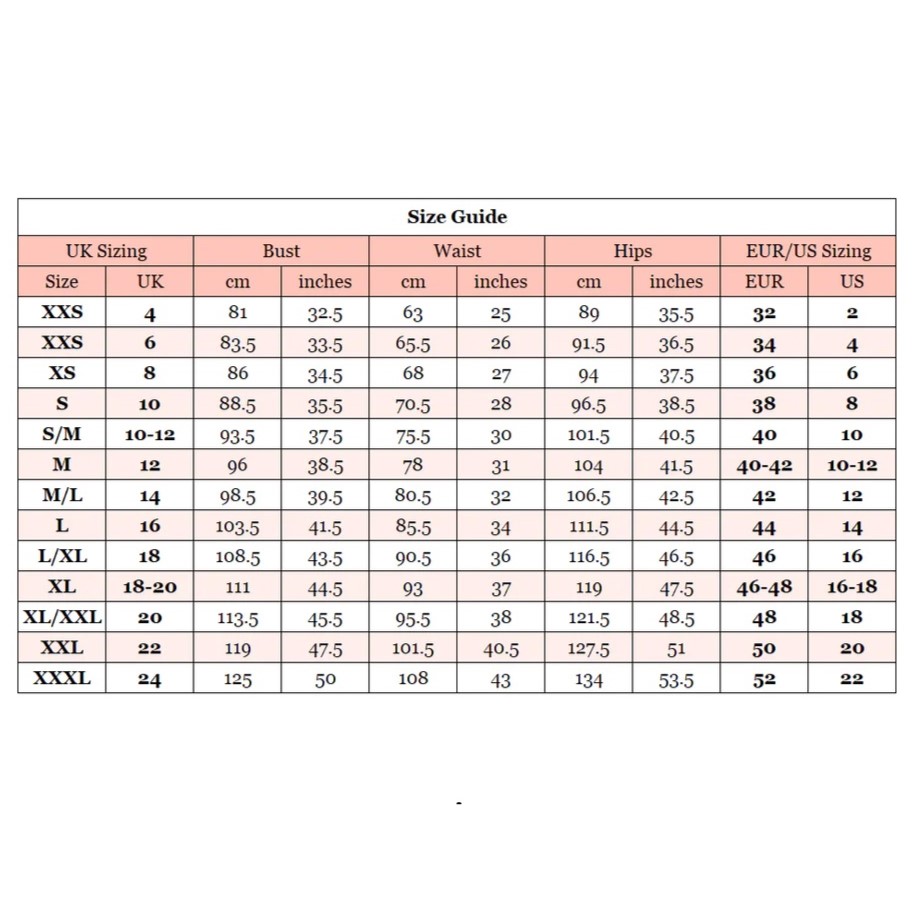 UK To US Sizing 1 